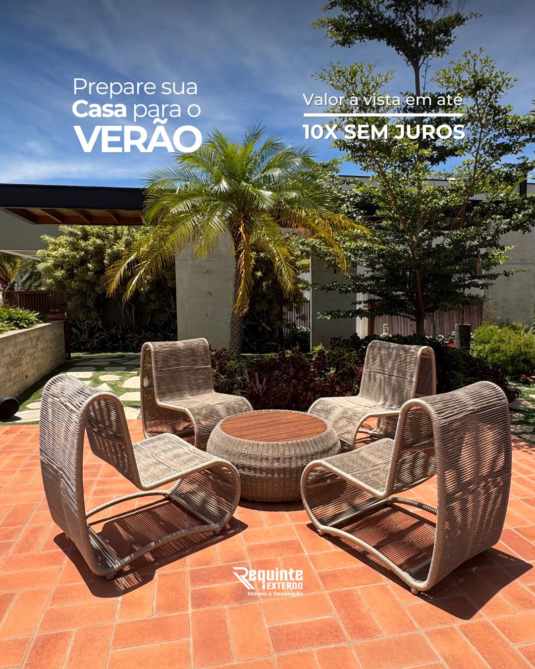 Móveis externos de alto padrão - campanha Prepare sua Casa para o Verão